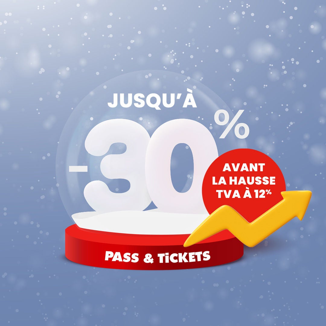Visuel présentant une réduction de -30% sur les tickets et Pass Aqualibi.