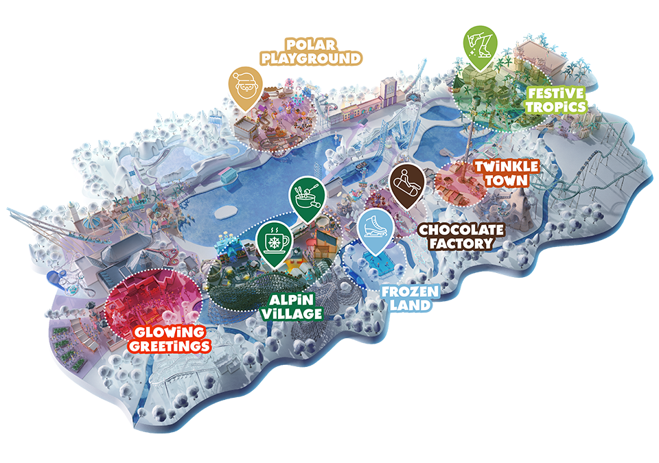 Plan_Winter2024 Plan de Walibi Winter du parc d'attractions Walibi Belgium