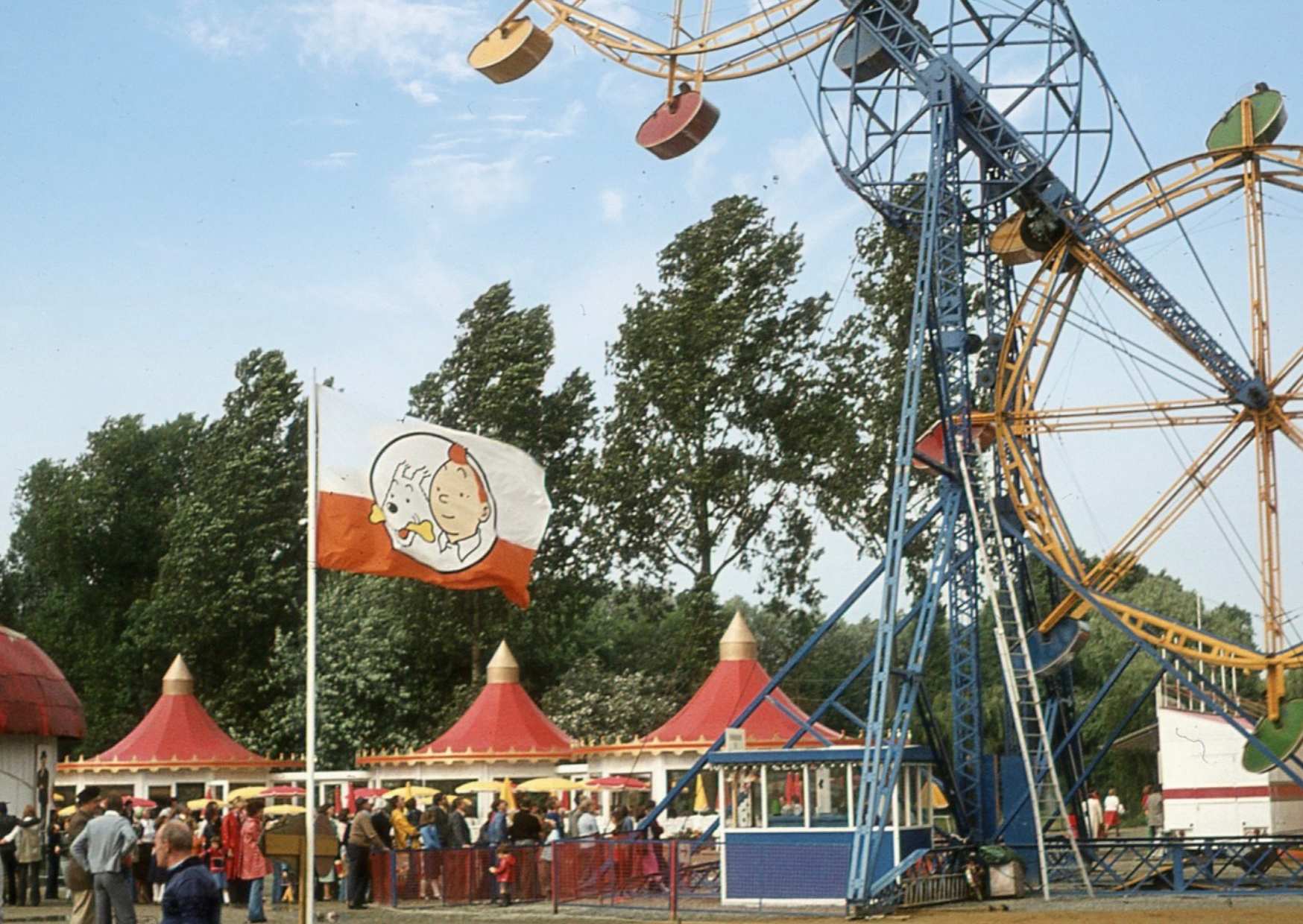 Photo souvenir de la zone Tintin à Walibi Belgium