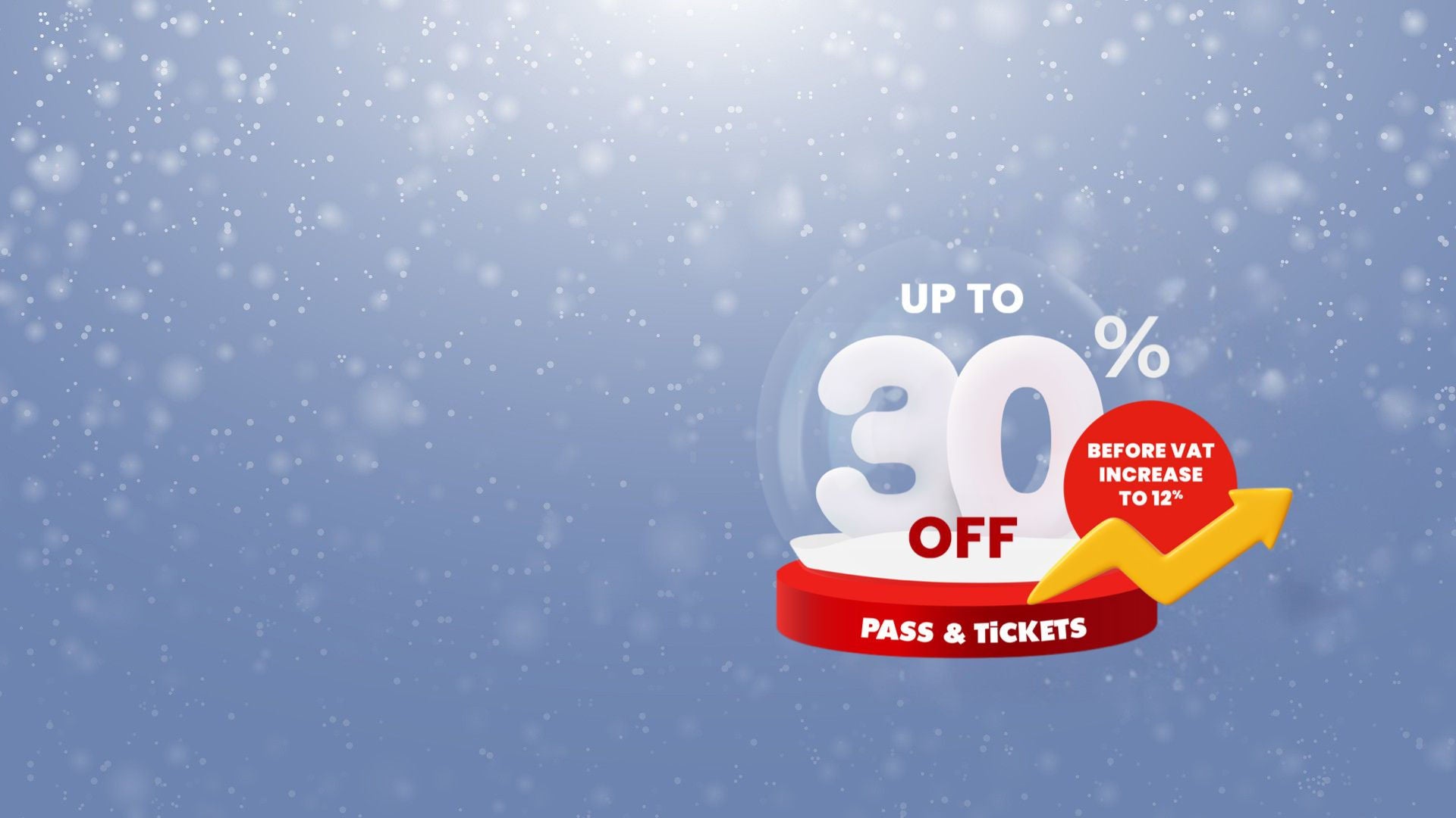 Visual showing up to 30% discount on tickets and passes at Walibi Belgium