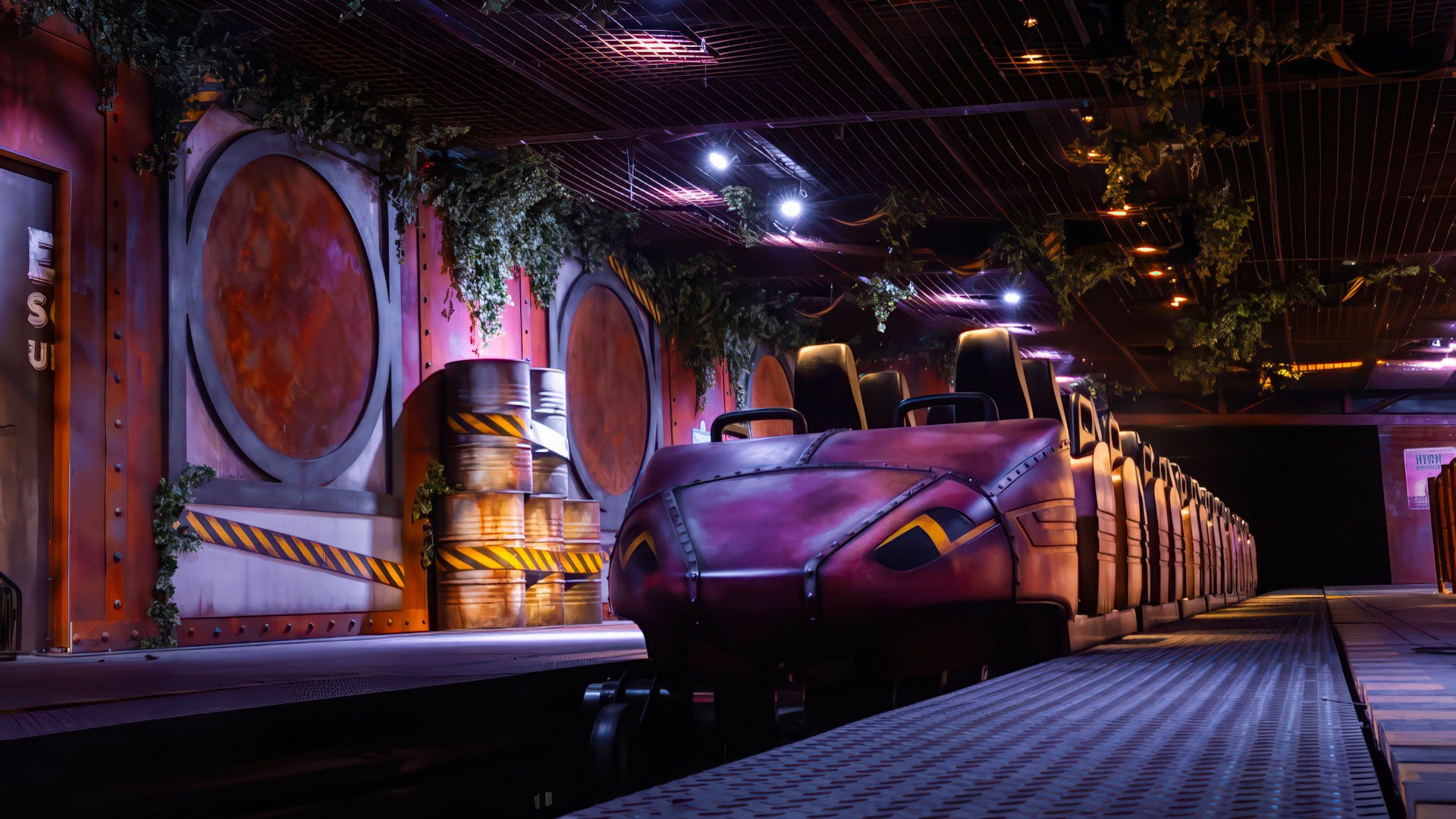 Turbine ride station at Walibi in Belgium
