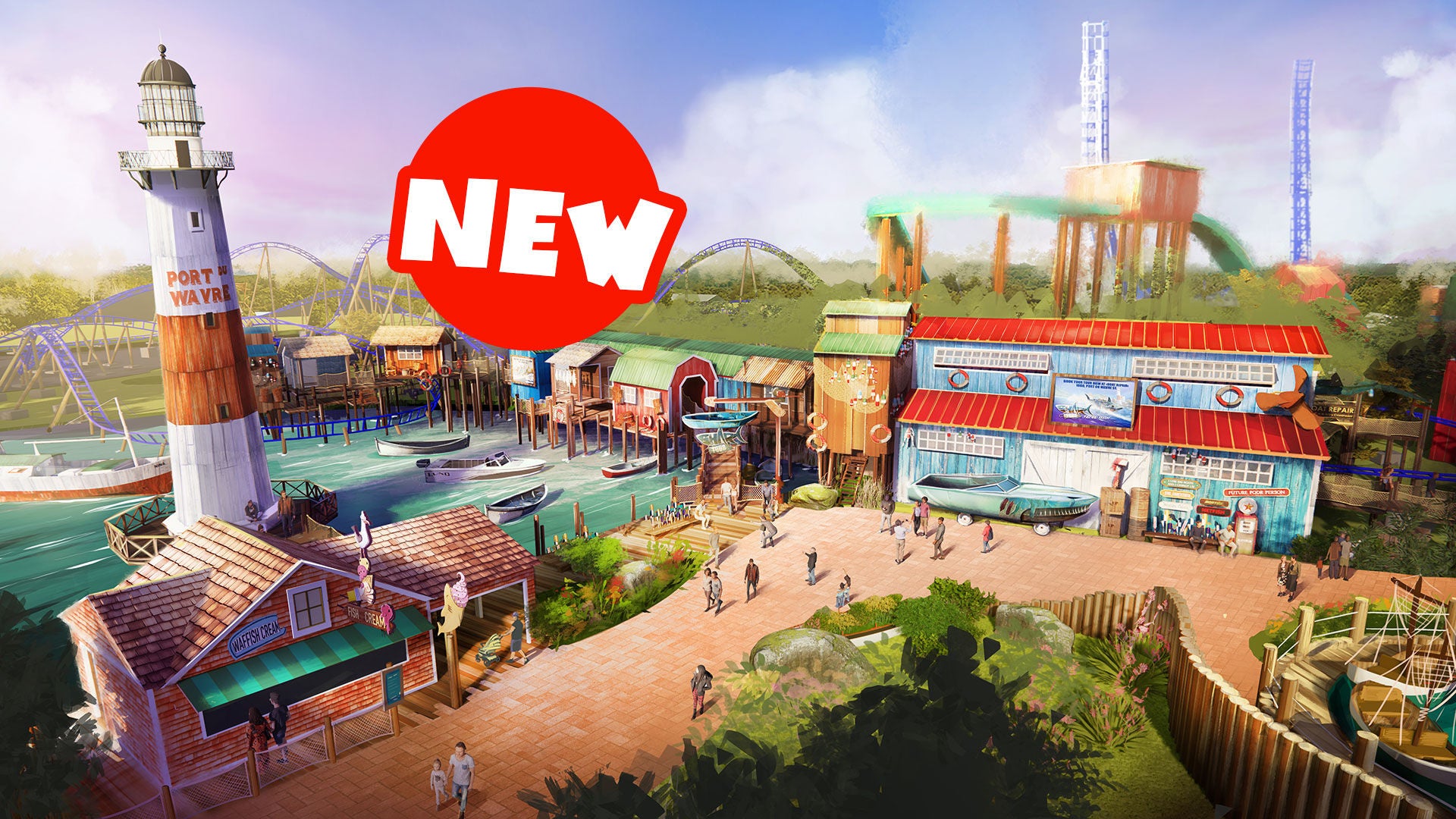 Dock World, le nouveau monde immersif d'une zone portuaire du parc d'attractions Walibi Belgium
