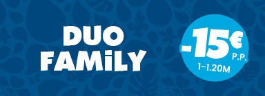 Offre web :  1 + 1 ticket gratuit pour une 1 personne 1-1.20m