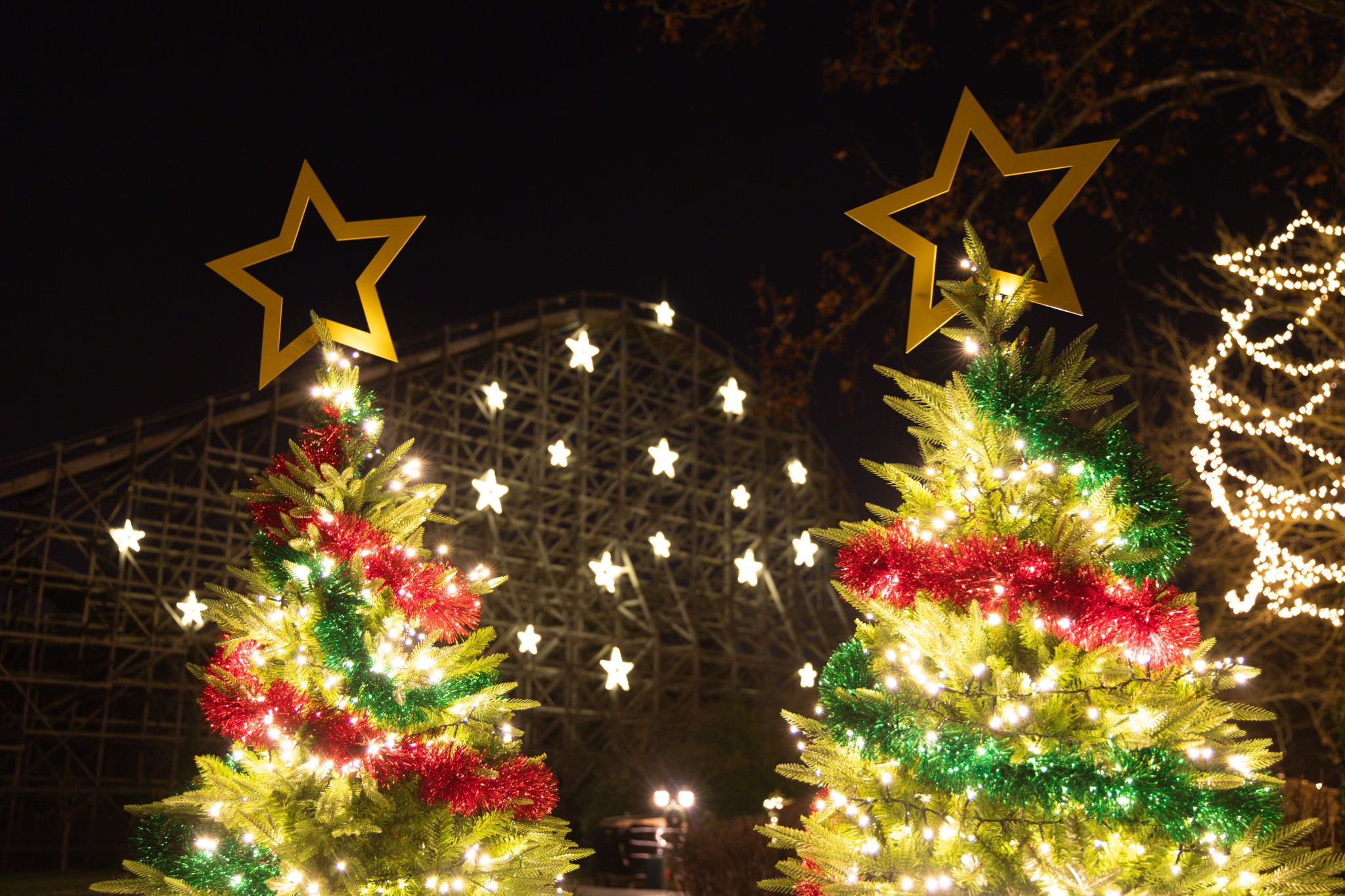 Enjoy a magical walk through Walibi Belgium’s glowing light displays.